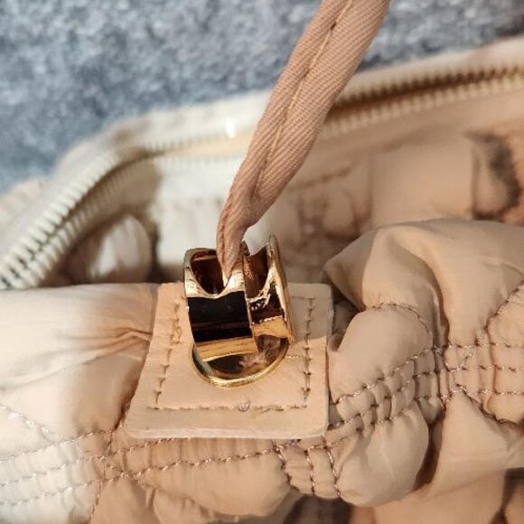David & Young Beige Puffer Quilted Hobo Bag - Picture 5 of 5